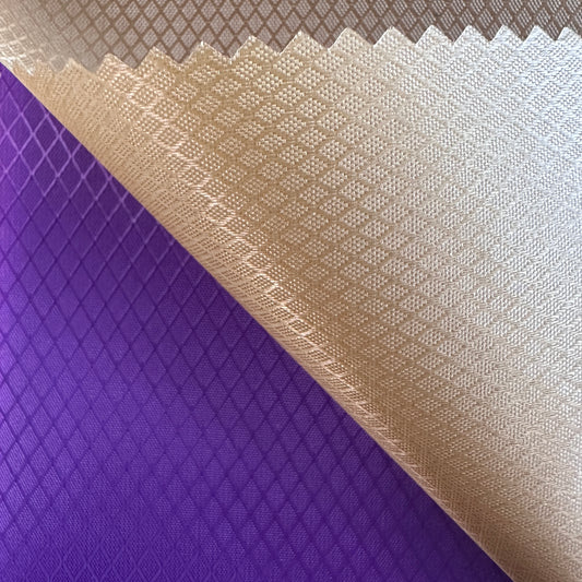 Polyester Oxford fabric with PU coating and small diamond pattern for waterproofing