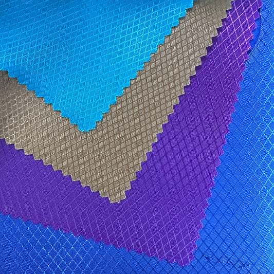 Waterproof PU coated glossy diamond check Oxford fabric for tent