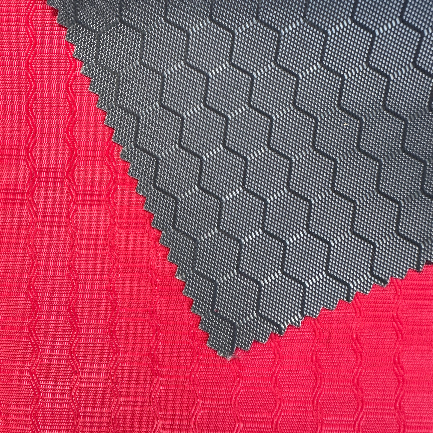 PVC jacquard large honeycomb check Oxford fabric