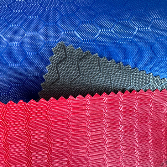 PVC jacquard large honeycomb check Oxford fabric