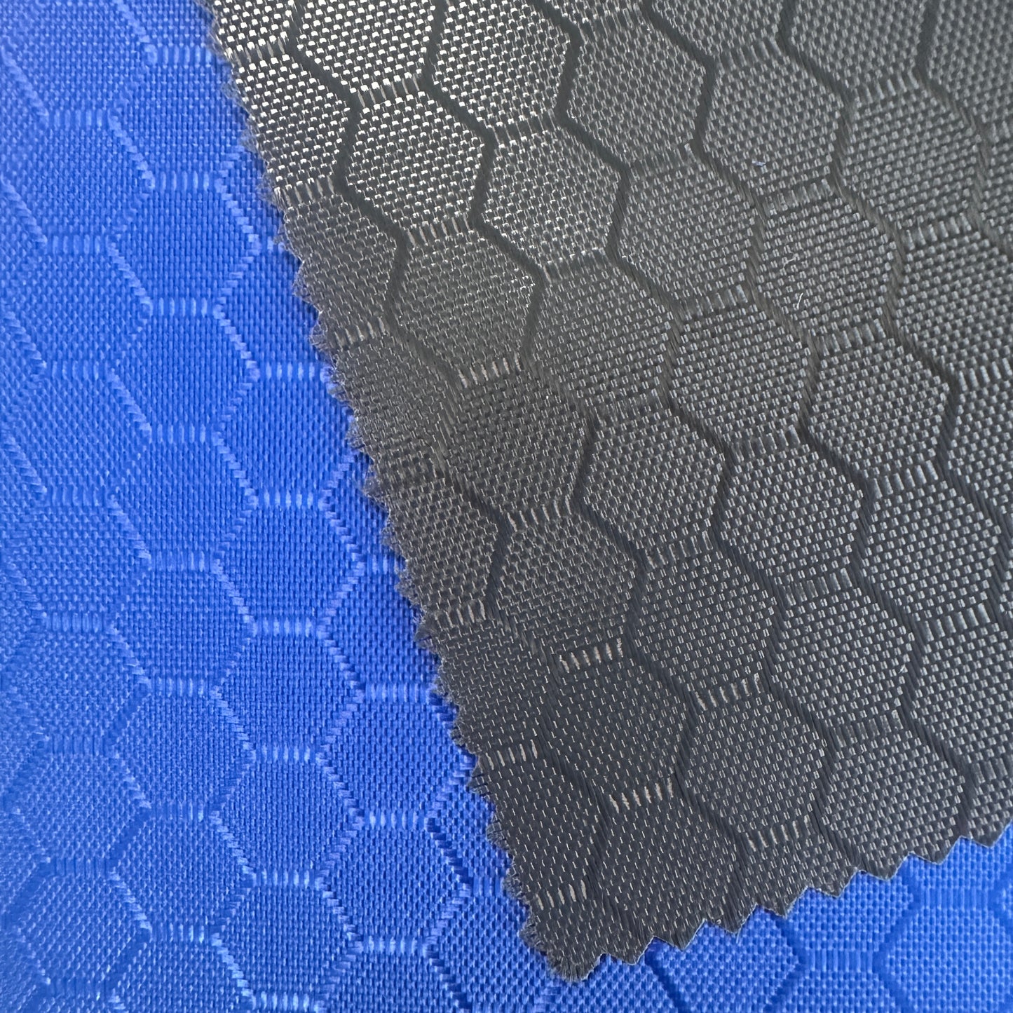 PVC jacquard large honeycomb check Oxford fabric