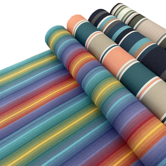 Solution dyed polyester awning fabric