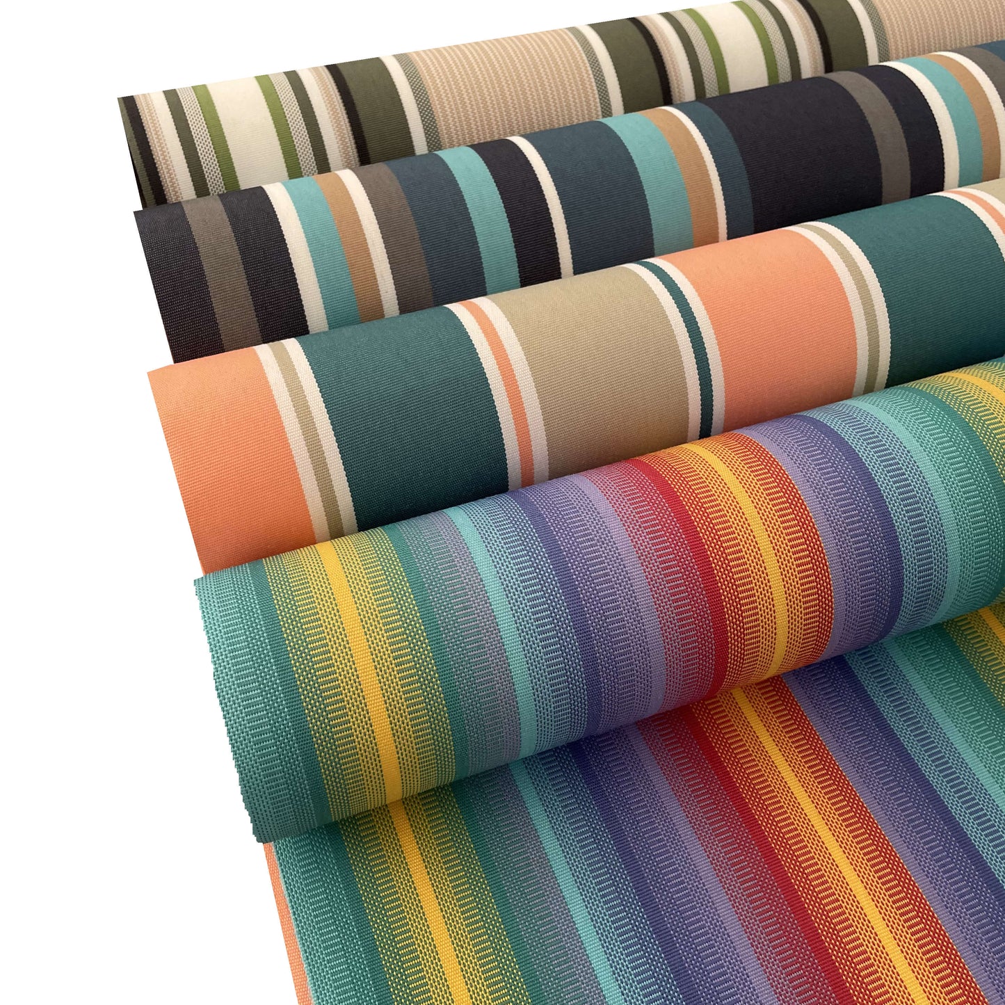 Solution dyed polyester awning fabic
